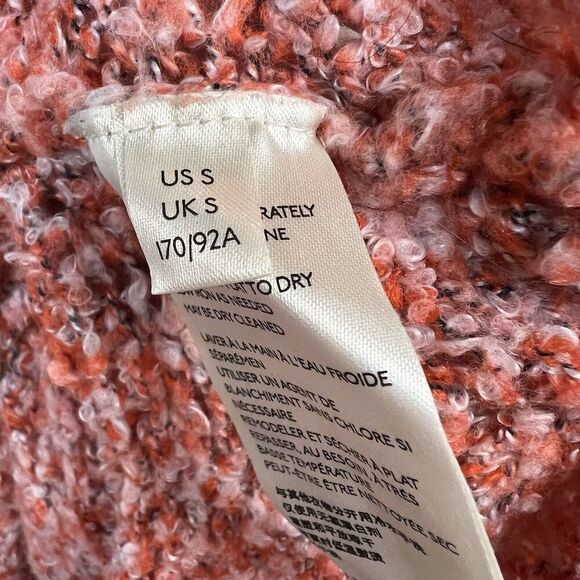 Free People BFF Cowl Neck Oversized Crop Sweater In Red Lotus SZ SM - Picture 5 of 6